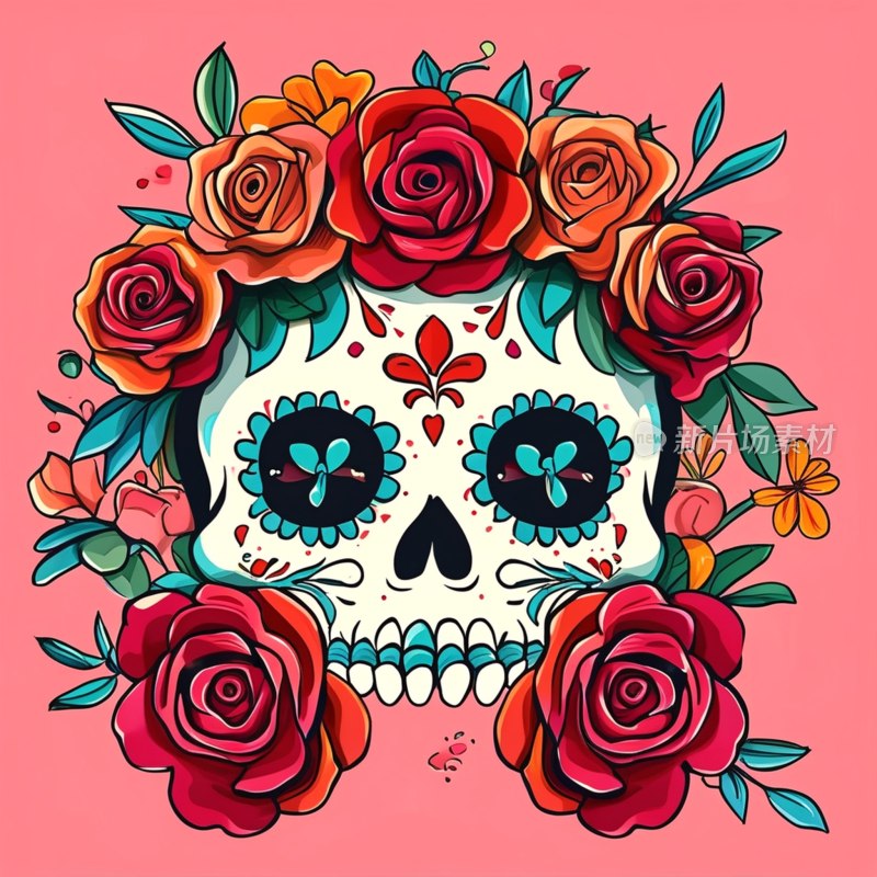 墨西哥骷髅贺卡