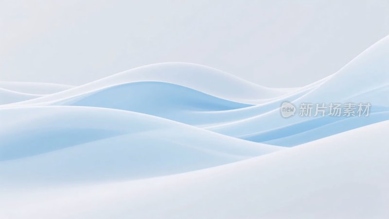 蓝白色波浪背景插画