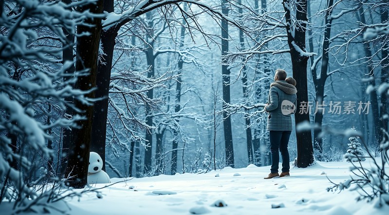 雪地里的温馨时刻