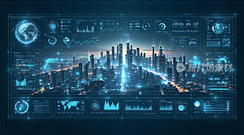 未来城市数据监控中心