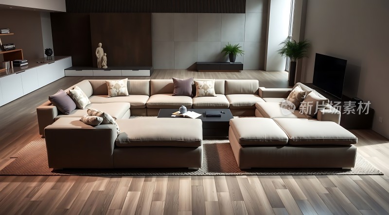 现代客厅设计宽敞明亮家具简约大气