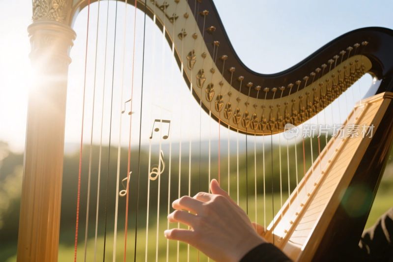 竖琴演奏真实画面