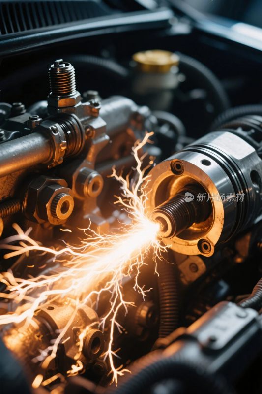 汽车发动机维修火花特写