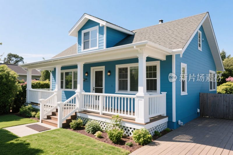 蓝色住宅外观