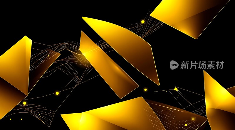 金色几何新片场素材