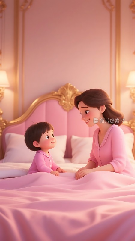 母女温馨共度美好时光