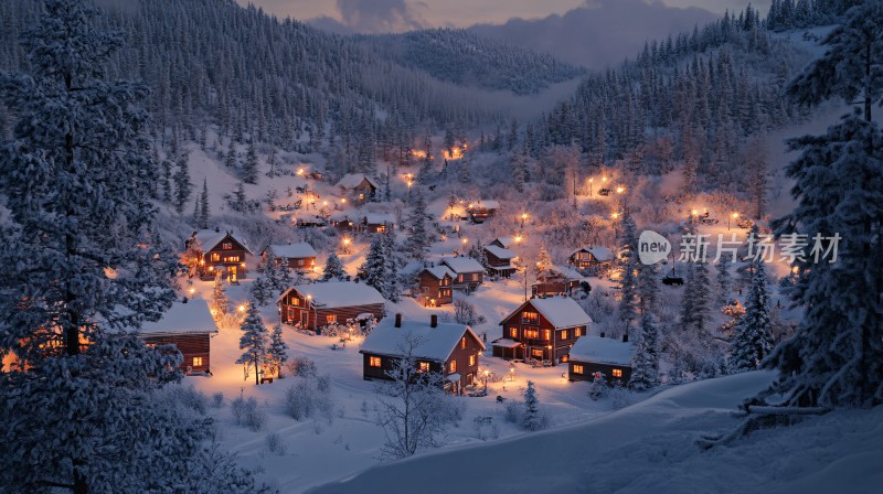 高清唯美雪夜