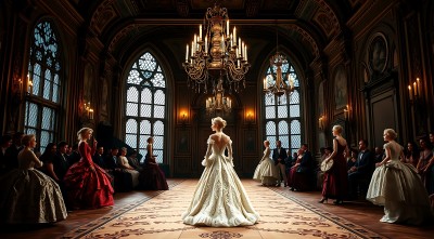 华丽舞会上的优雅新娘