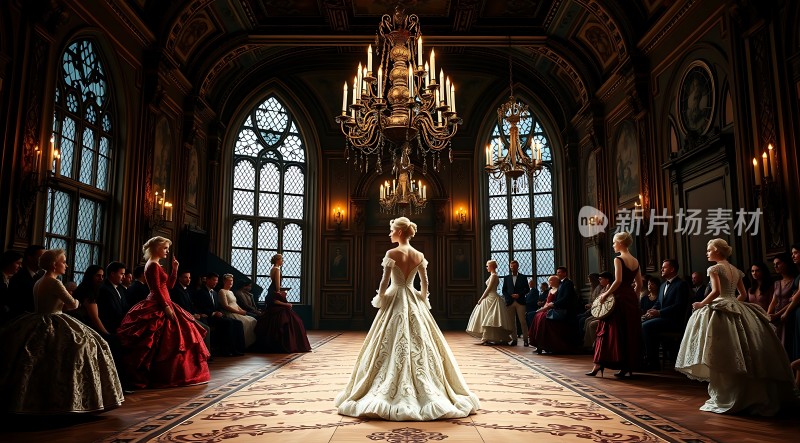 华丽舞会上的优雅新娘