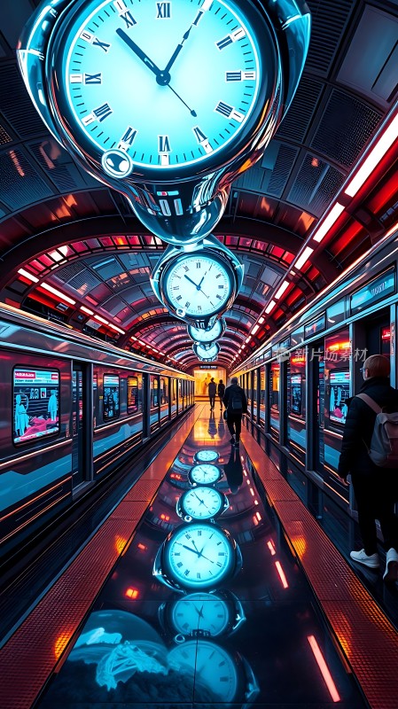 时空隧道未来地铁站的奇幻之旅