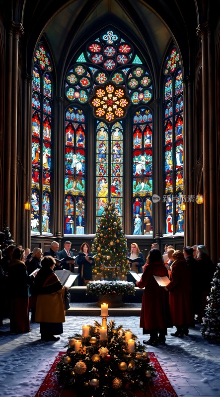 教堂圣诞颂歌合唱