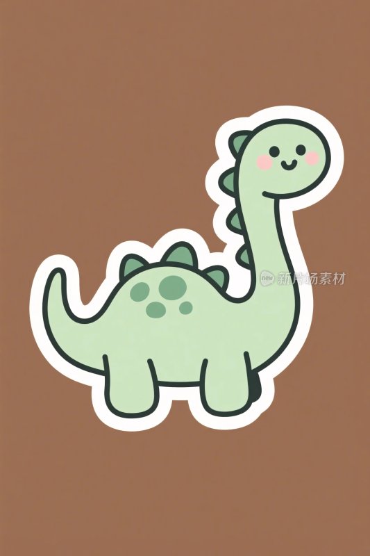 可爱卡通恐龙插画