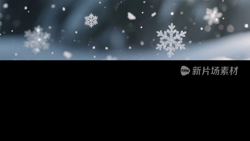 冬日雪景雪花飘落
