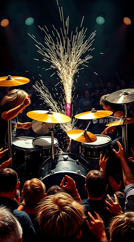 舞台上的炫目表演观众热情高涨