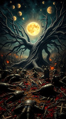 战火中的枯树与星辰