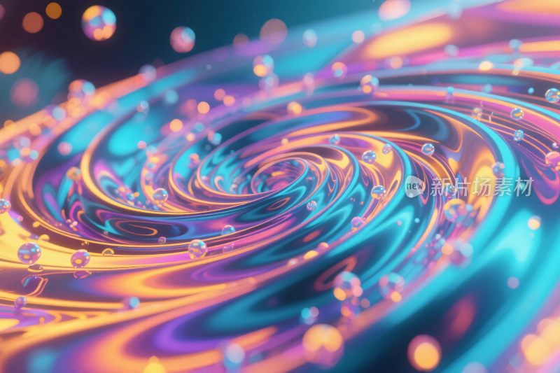 彩色漩涡艺术插画