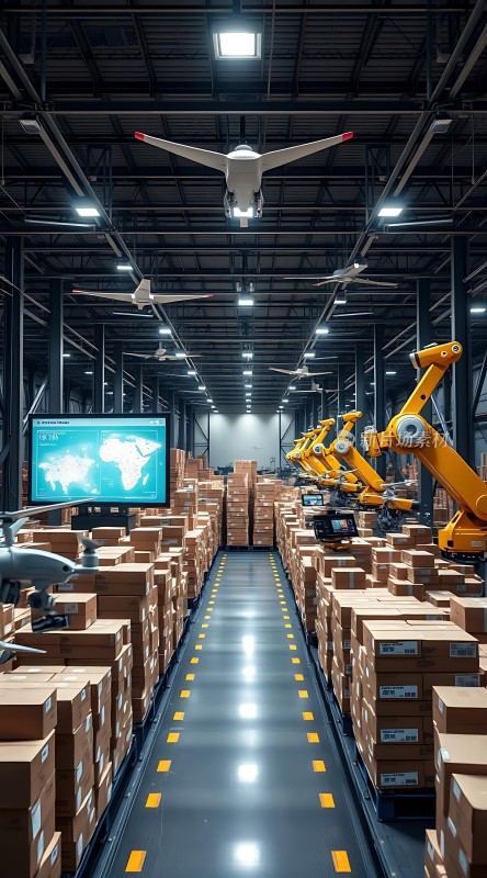 智能物流中心无人机与机器人协同作业