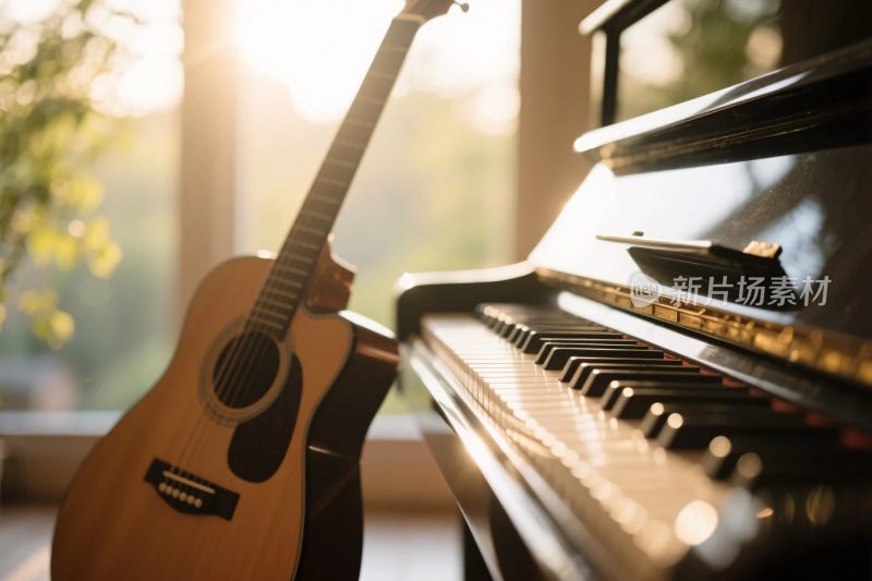 乐器与阳光的音乐场景