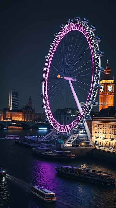 伦敦眼夜景