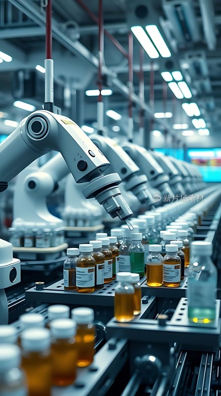 智能机器人生产线上的药品生产流程