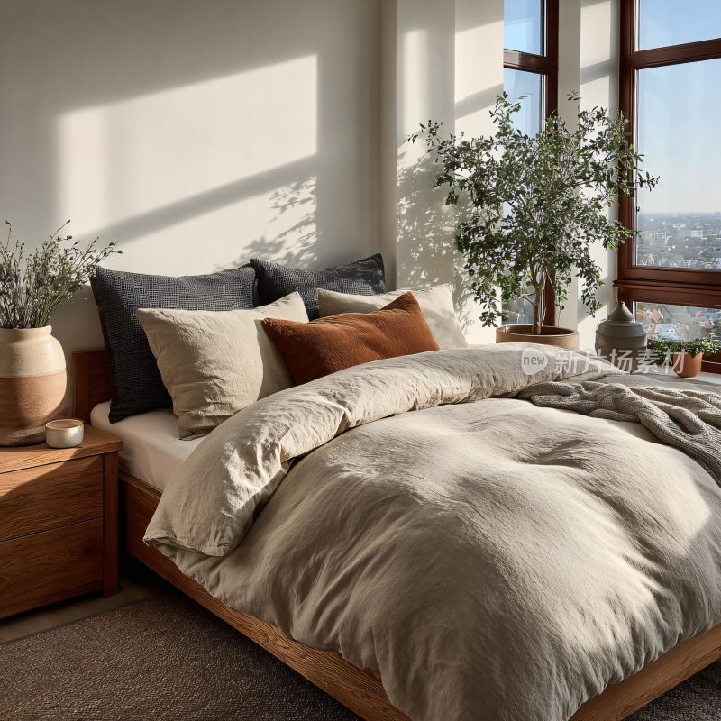温馨舒适的卧室室内场景