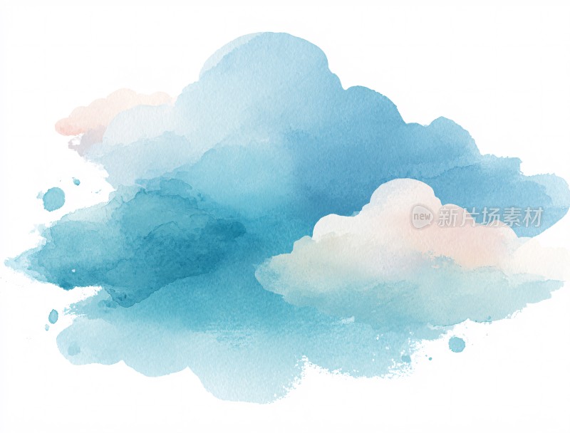 水彩风格云朵插画