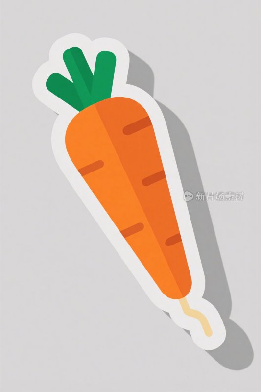 卡通胡萝卜图标插画