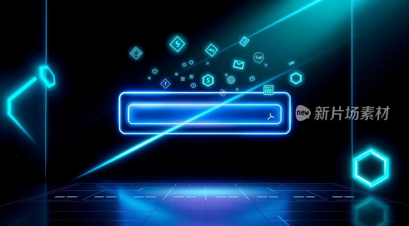 新片场素材科技感搜索界面