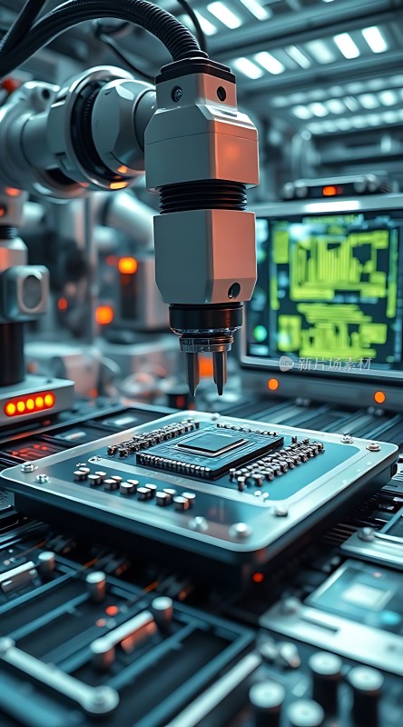 机器人操作精密芯片生产流程