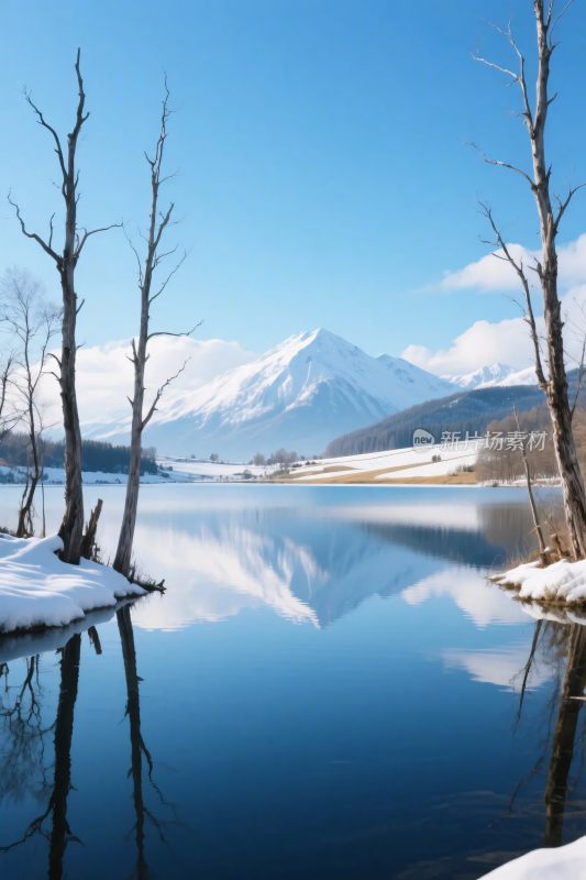 雪山湖景风光
