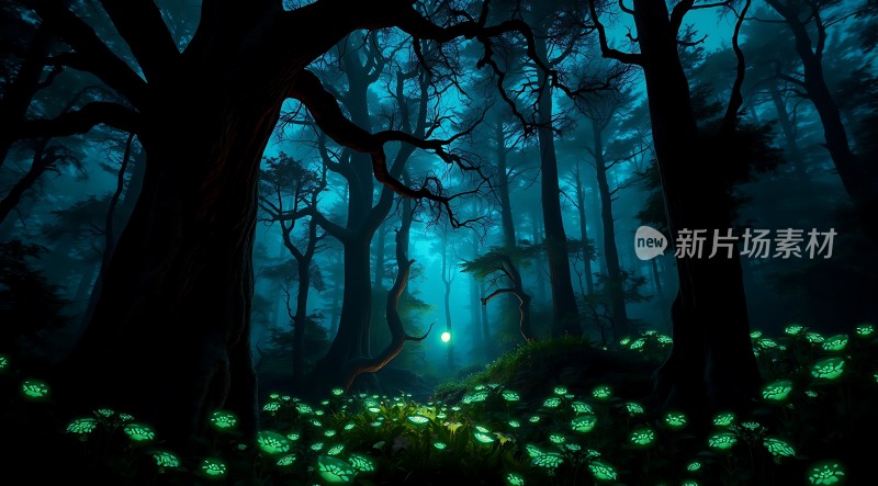 神秘森林夜光奇景