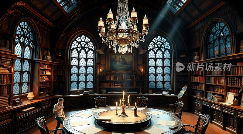 古董图书馆里的神秘学者