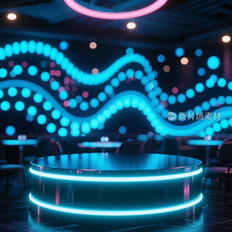 未来感霓虹夜店空间