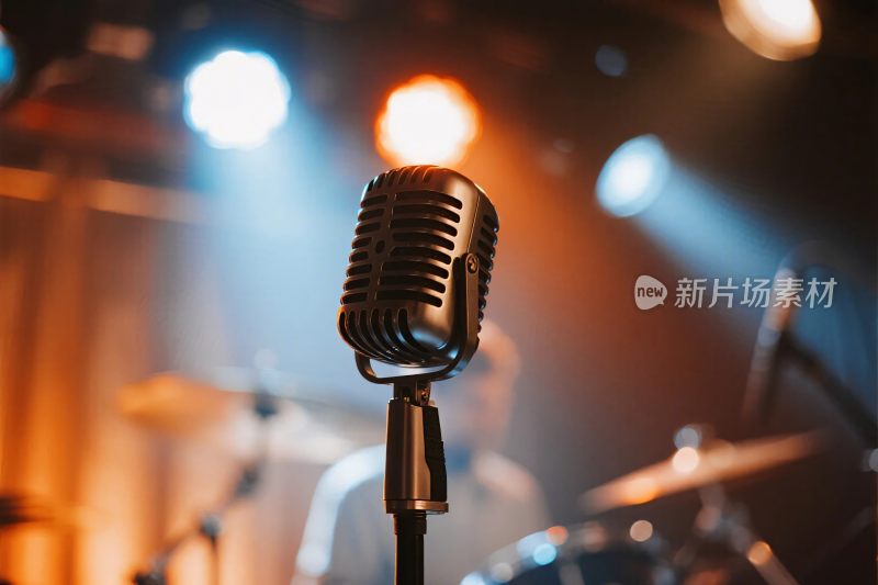 舞台复古麦克风场景