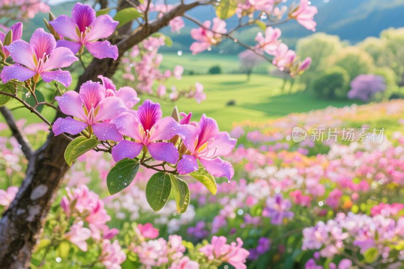 春日繁花风景图