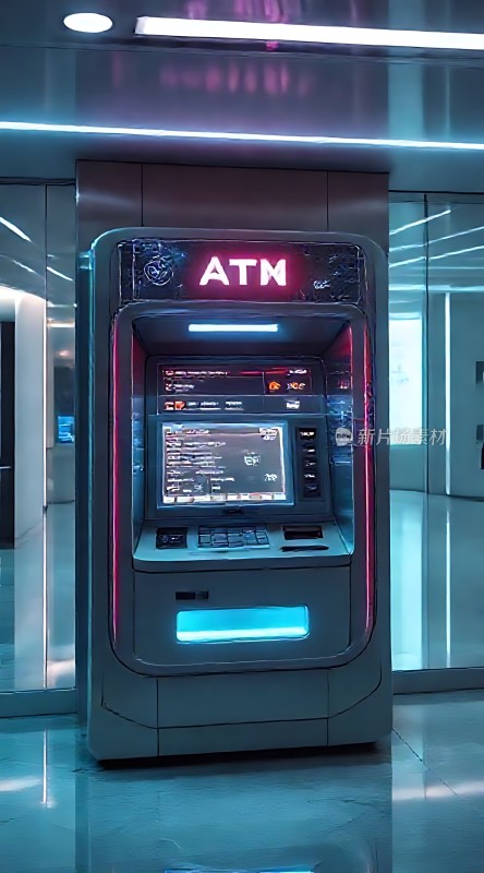 未来感ATM机科技与金融的完美结合