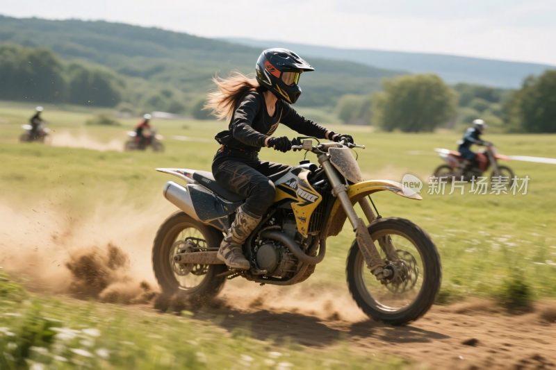 越野摩托骑行场景