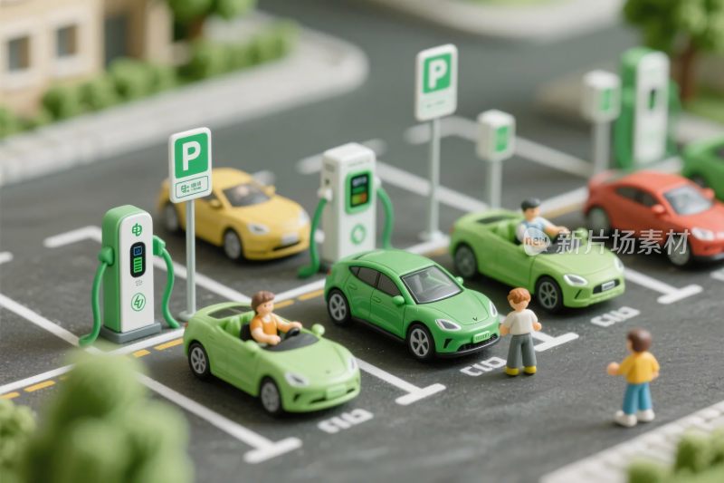 微型停车场模型场景