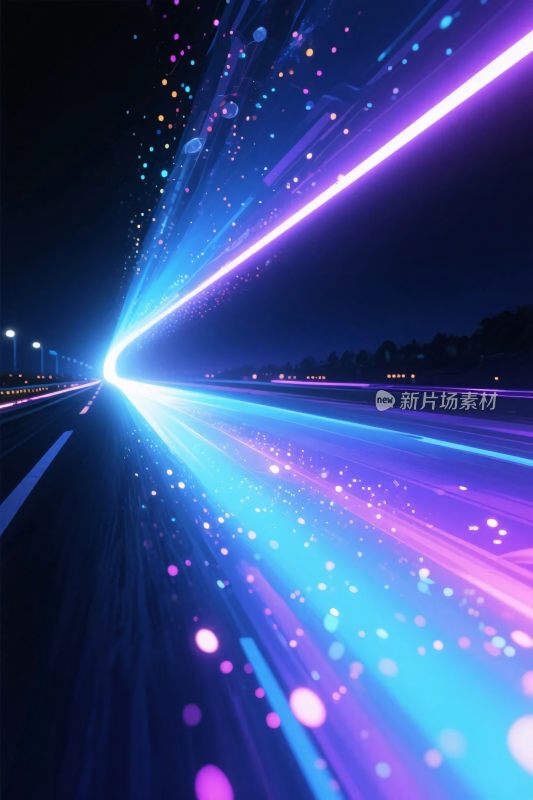 霓虹光轨科技背景