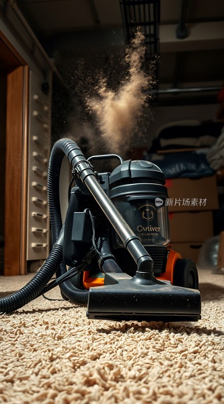吸尘器清洁地毯灰尘飞扬