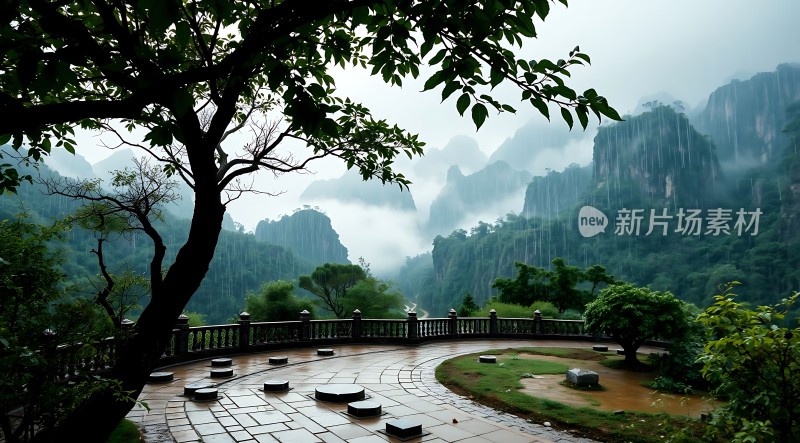 雨后山间美景
