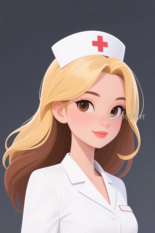 卡通护士插画