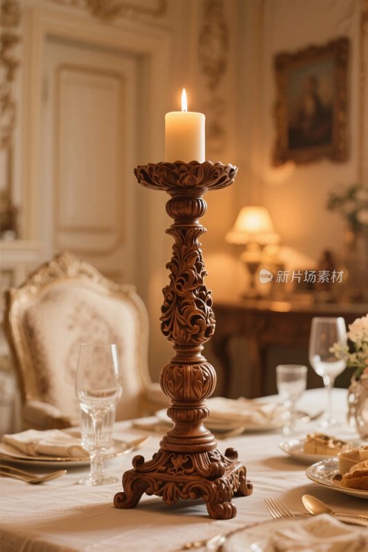 复古室内烛台布置
