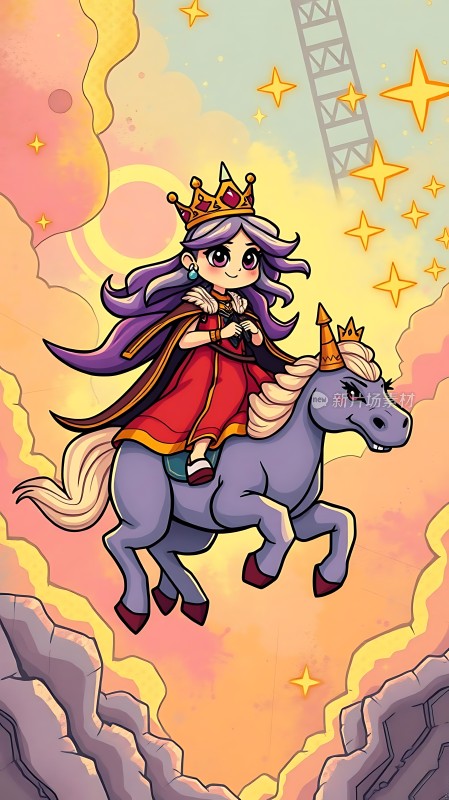 紫发公主骑神驹