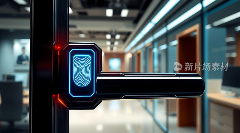 未来科技感办公室指纹锁设计