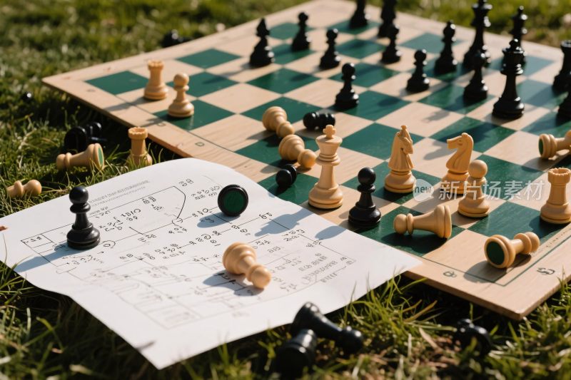 国际象棋棋盘棋子场景