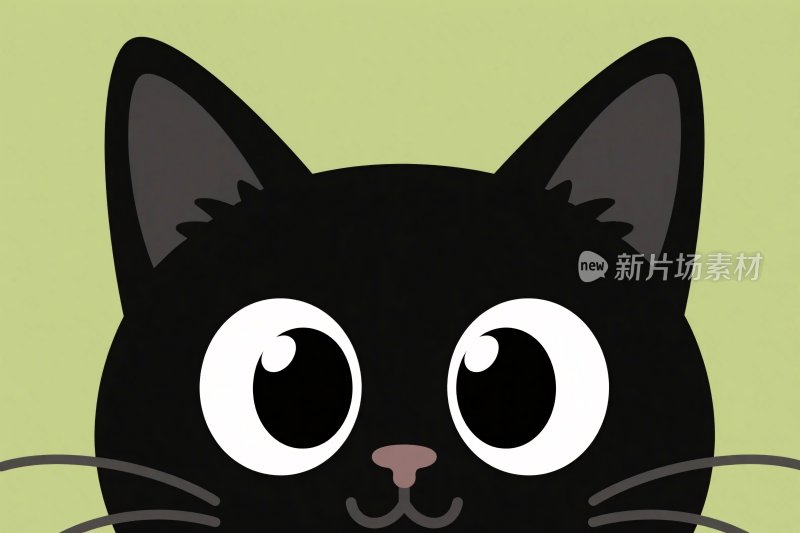卡通黑猫插画