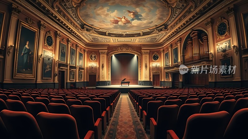 音乐厅里的钢琴