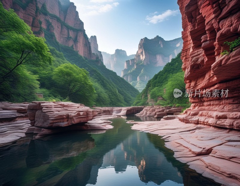 云台山红石峡风光