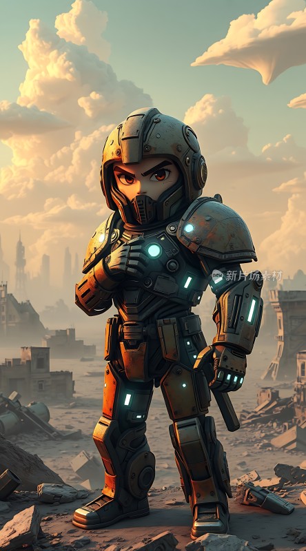 未来战士守护废墟之城